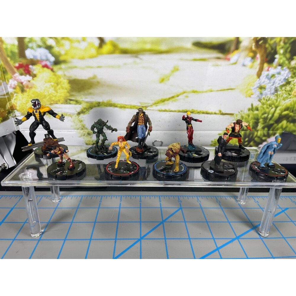 Heroclix Lot - DC and Marvel Figures and Cards - Iron Man Captain America Quick